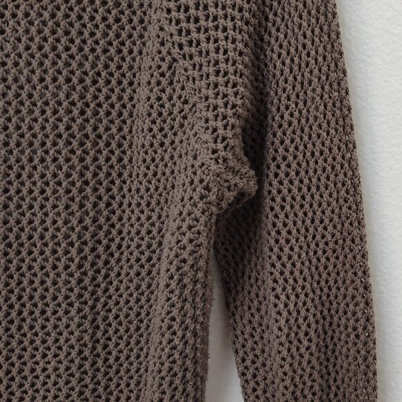 Ann Taylor Loft Open Stitch Hoodie • 100% Cotton • Sm • Taupe - Picture 8 of 16